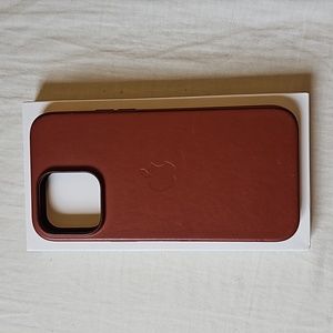 Apple leather case magsafe 14 pro max